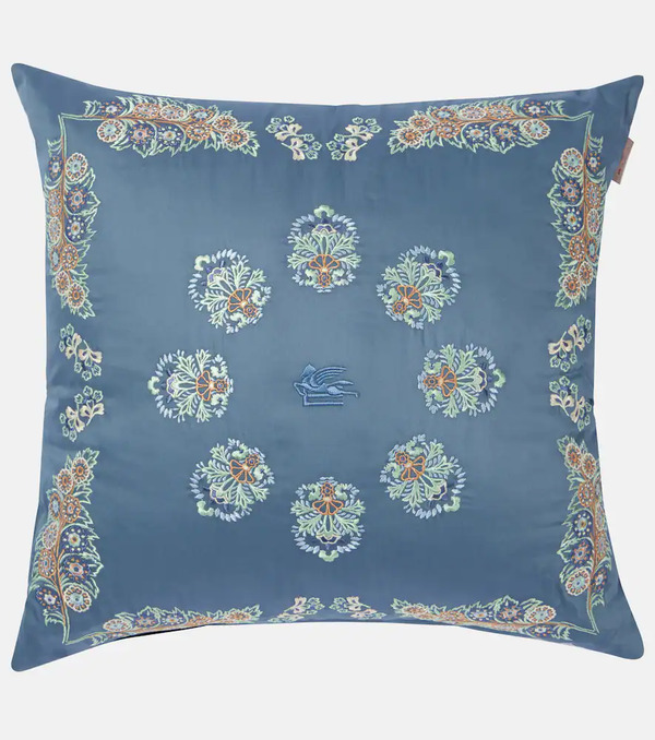  Etro Etro Embroidered Cotton Satin Cushion 
