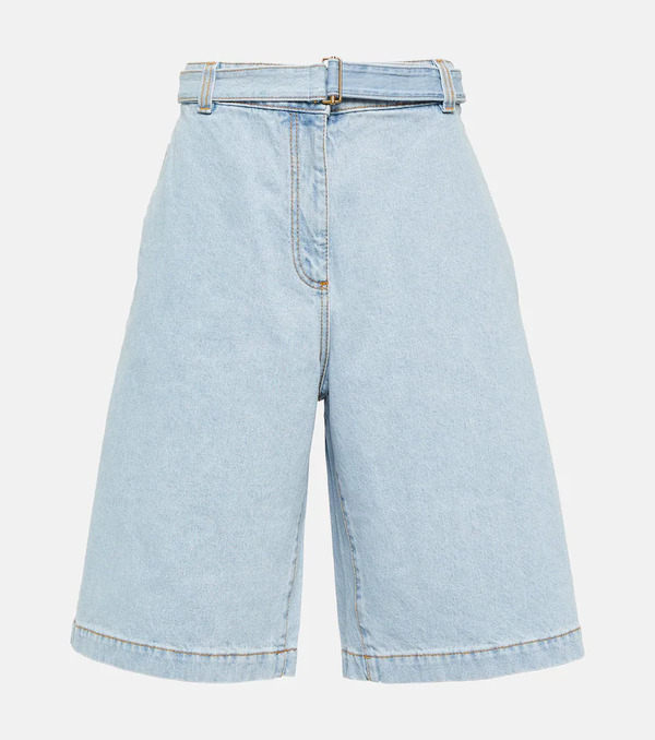  Etro Etro Embroidered Denim Shorts 
