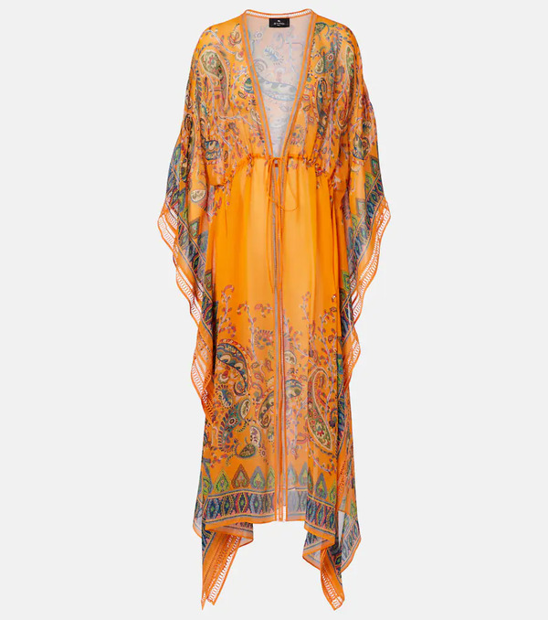  Etro Etro Embroidered Semi-sheer Beach Cover-up 