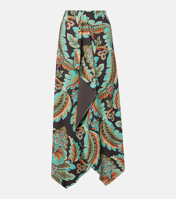  Etro Etro Floral Asymmetric Wrap Skirt 