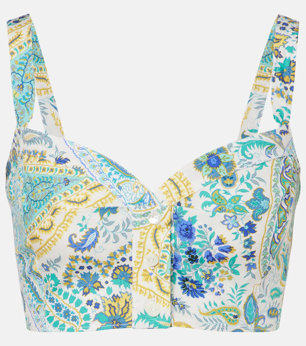  Etro Etro Floral Cotton Crop Top 