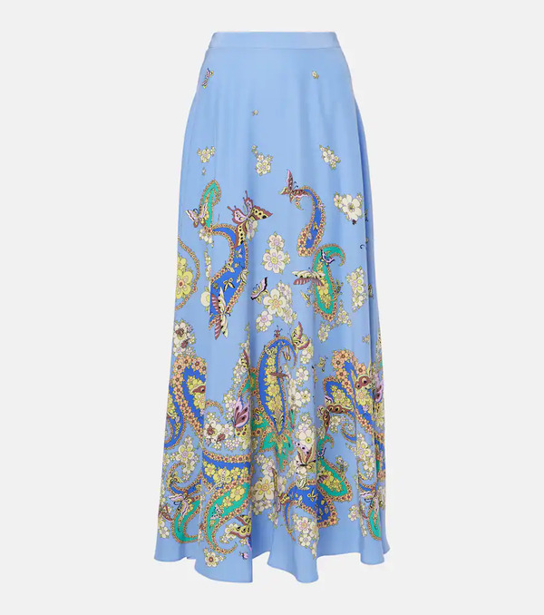  Etro Etro Floral Silk Maxi Skirt 
