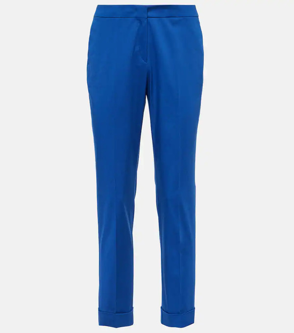  Etro Etro High-rise Cotton-blend Slim Pants 