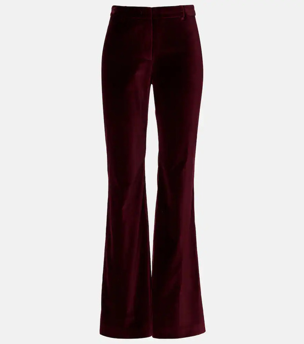  Etro Etro Mid-rise Cotton Velvet Flared Pants 