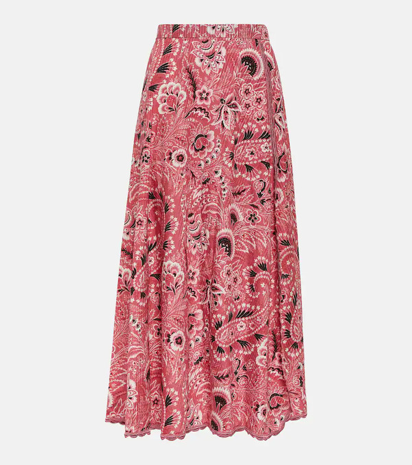  Etro Etro Paisley Cotton And Silk Maxi Skirt 