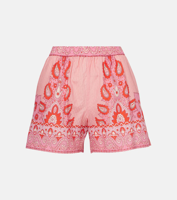  Etro Etro Paisley Cotton And Silk Shorts 