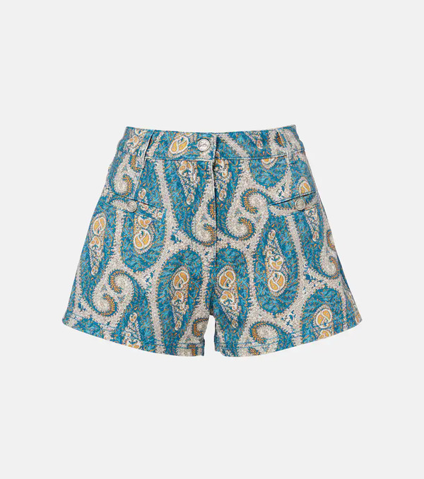  Etro Etro Paisley Denim Shorts 