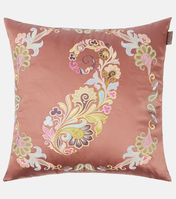  Etro Etro Paisley Embroidered Cotton Cushion 