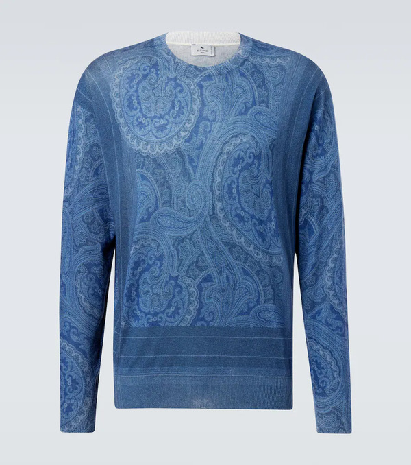  Etro Etro Paisley Silk And Cashmere Sweater 