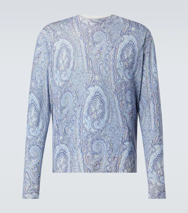  Etro Etro Paisley Silk And Cashmere Sweater 