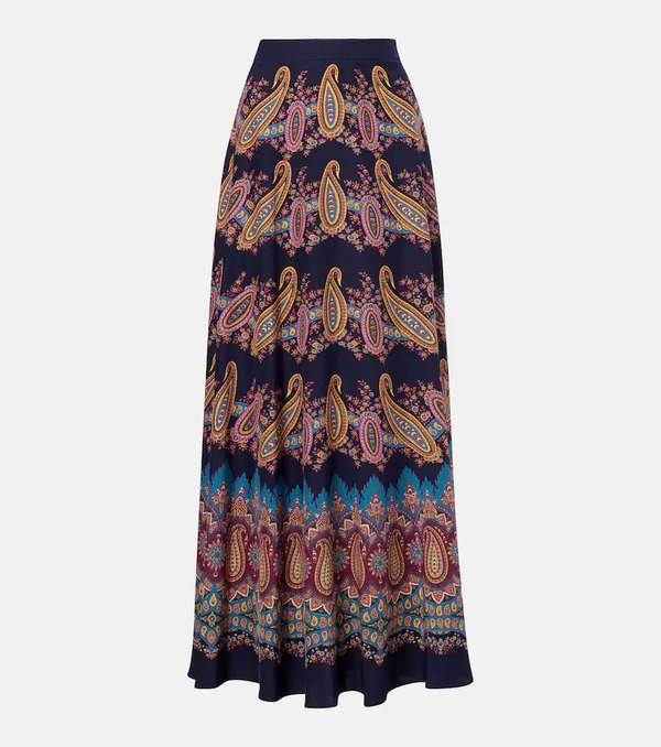  Etro Etro Paisley Silk Maxi Skirt 