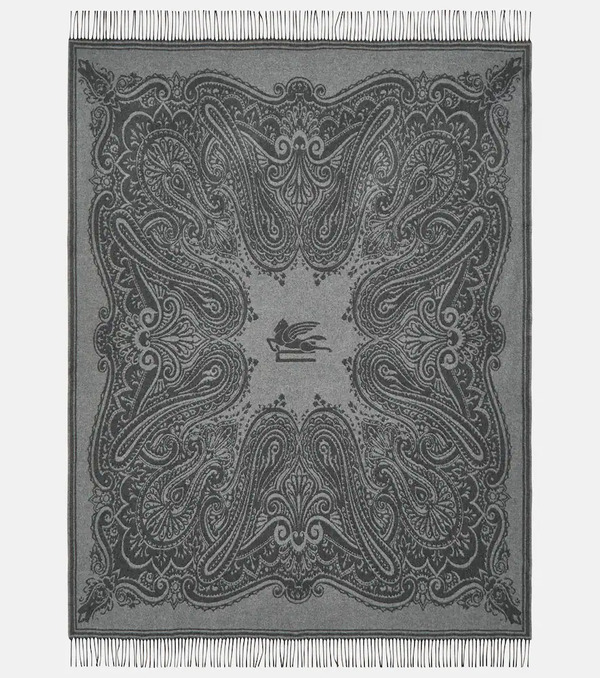  Etro Etro Paisley Wool And Cashmere Blanket 