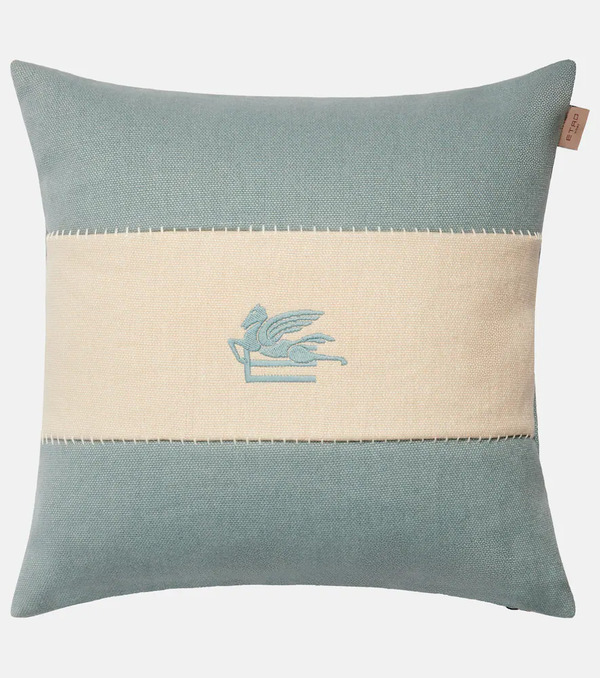  Etro Etro Pegaso Embroidered Linen Cushion 