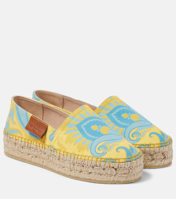  Etro Etro Printed Canvas Espadrilles 