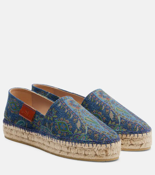  Etro Etro Printed Canvas Espadrilles 