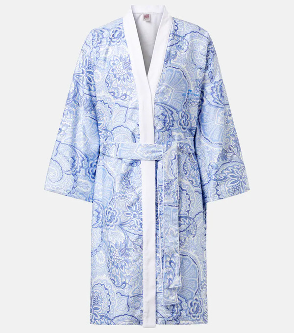  Etro Etro Printed Cotton Bathrobe 