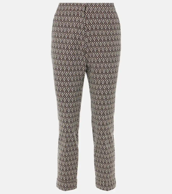  Etro Etro Printed Cotton-blend Cropped Pants 