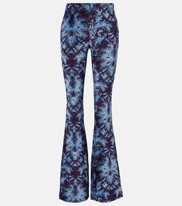  Etro Etro Printed Crãªpe High-rise Flared Pants 