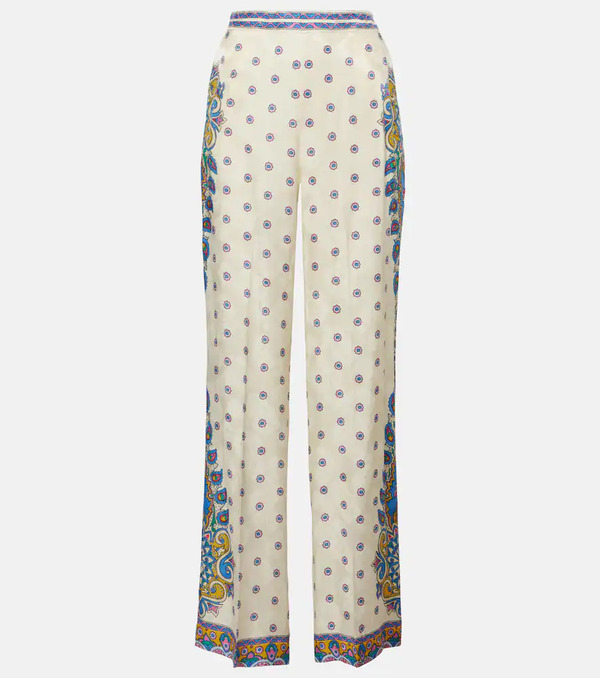  Etro Etro Printed High-rise Straight Pants 