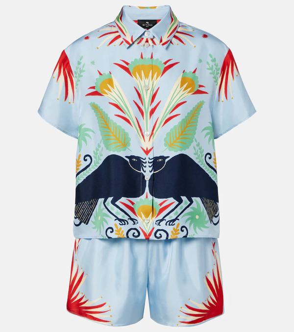  Etro Etro Printed Silk Pajamas 