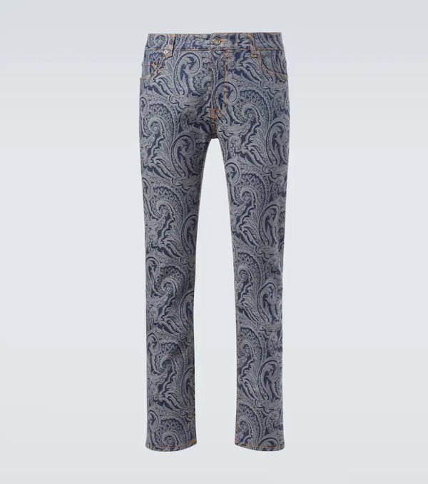  Etro Etro Roma Paisley Slim Jeans 