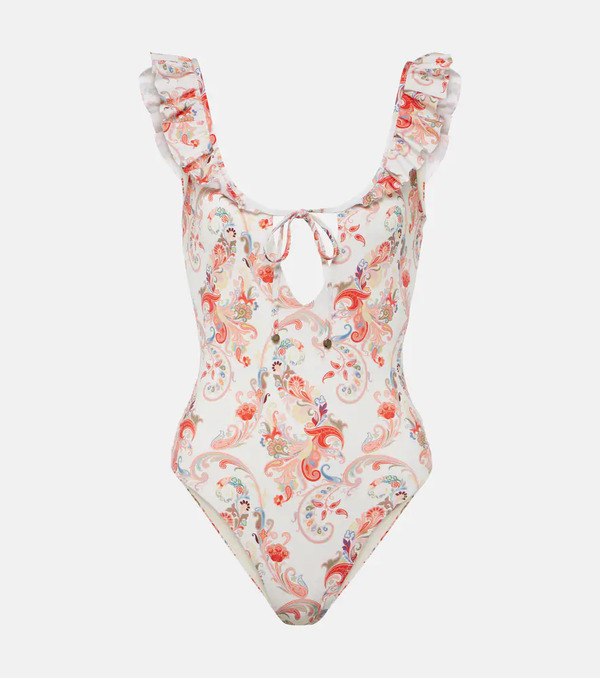  Etro Etro Ruffled Paisley Swimsuit 