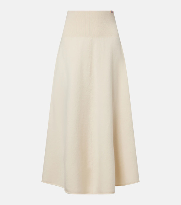  Extreme Cashmere Extreme Cashmere Nâ°388 Ease Cashmere-blend Midi Skirt 