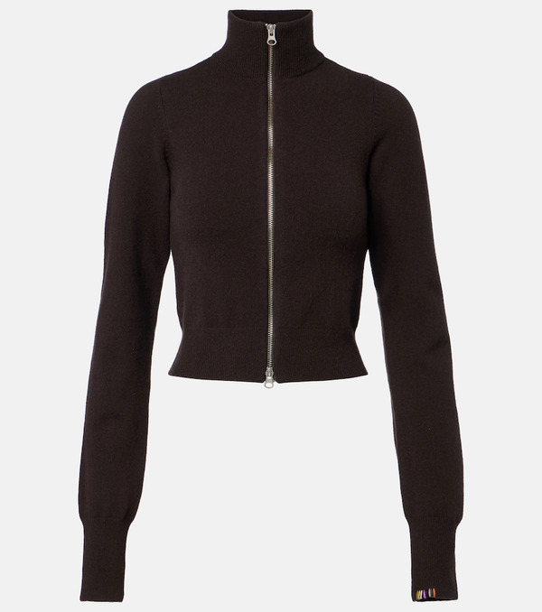  Extreme Cashmere Extreme Cashmere Nâ°302 Lemon Cashmere-blend Zip-up Cardigan 