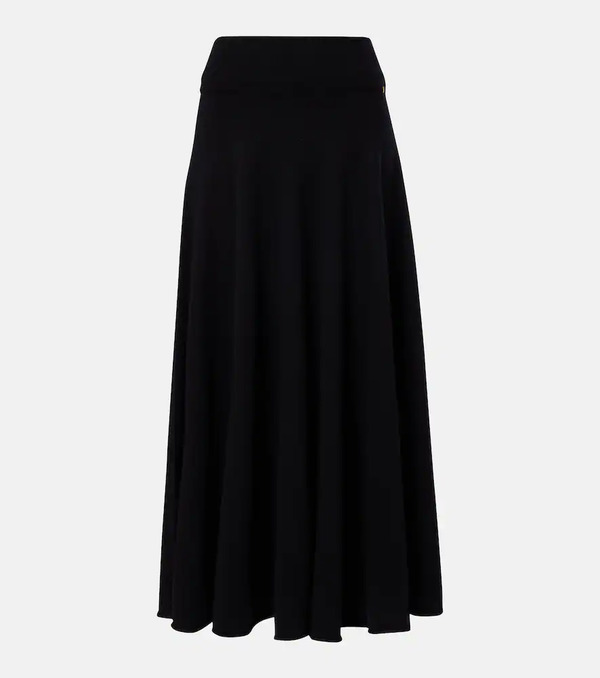  Extreme Cashmere Extreme Cashmere Nâ°313 Twirl Cashmere-blend Maxi Skirt 