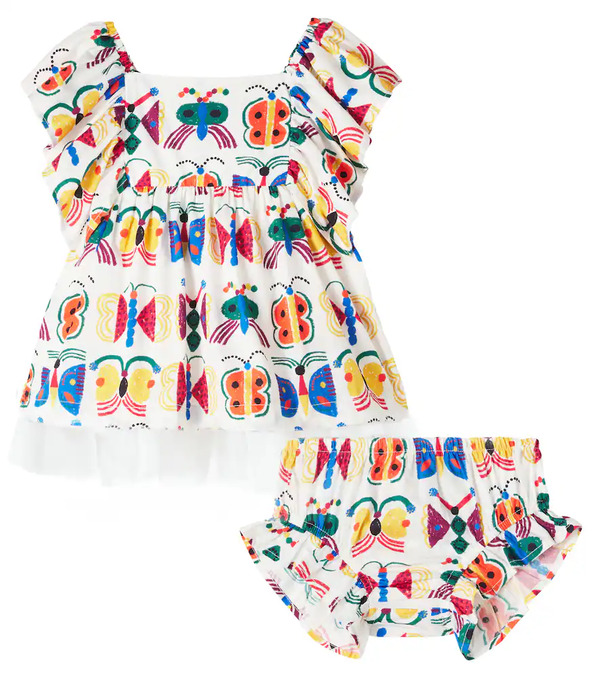  Fabula Fã¡bula Baby Cotton Dress And Bloomers Set 