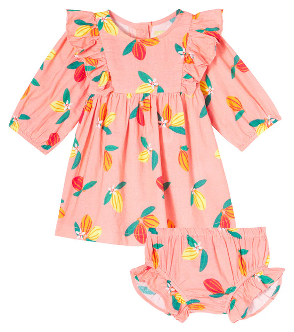  Fabula Fã¡bula Baby Cotton Dress And Bloomers Set 