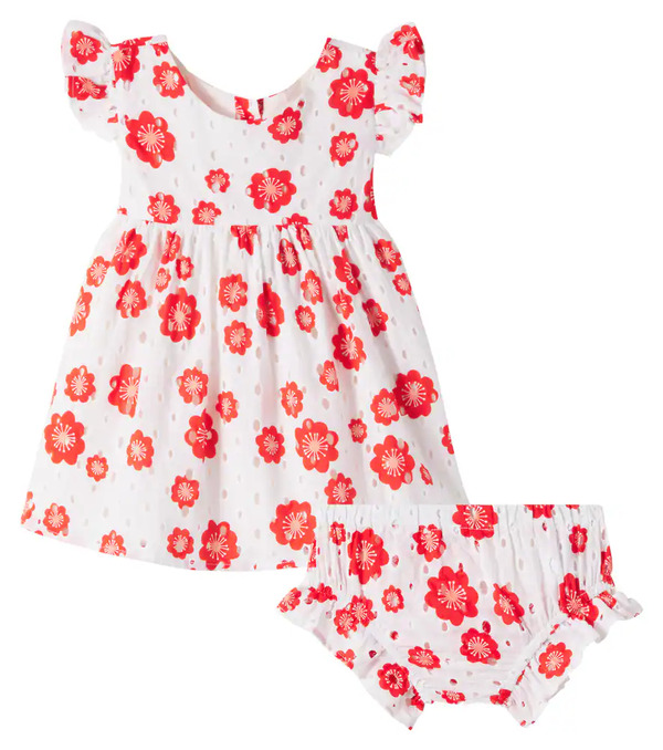  Fabula Fã¡bula Baby Cotton Dress And Bloomers Set 