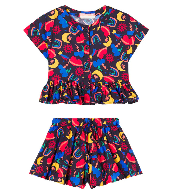  Fabula Fã¡bula Cosmos Cotton Top And Shorts Set 