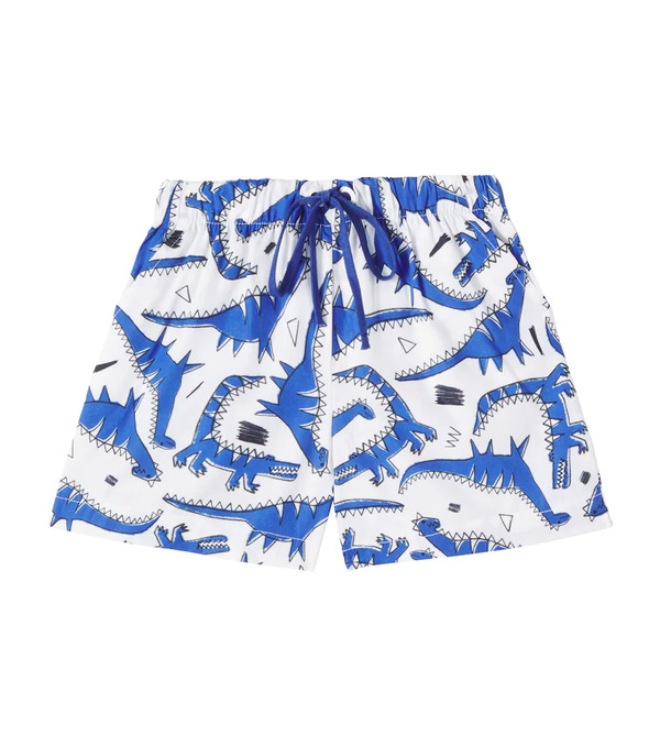  Fabula Fã¡bula Dinolinha Printed Cotton Shorts 