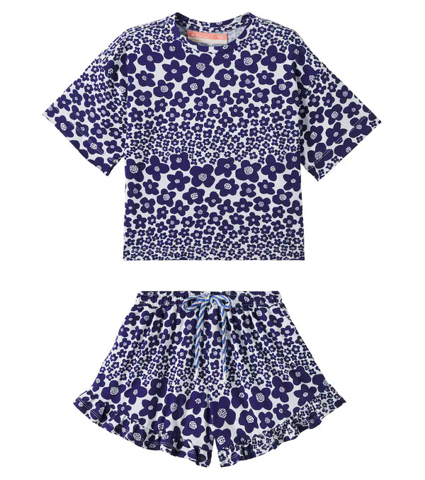  Fabula Fã¡bula Flor Bela Cotton T-shirt And Shorts Set 