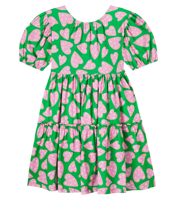  Fabula Fã¡bula Malha Corazones Tiered Cotton Dress 