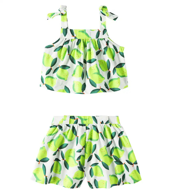  Fabula Fã¡bula Printed Cotton Top And Shorts Set 