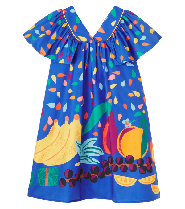  Fabula Fã¡bula Printed Ruffled Cotton Dress 