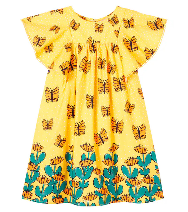  Fabula Fã¡bula Printed Ruffled Cotton Dress 