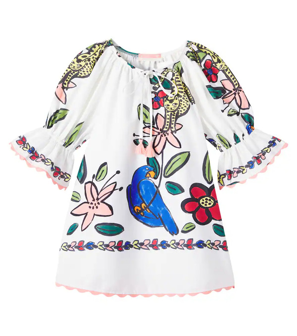  Fabula Fã¡bula Ramo De Flor Printed Cotton Dress 