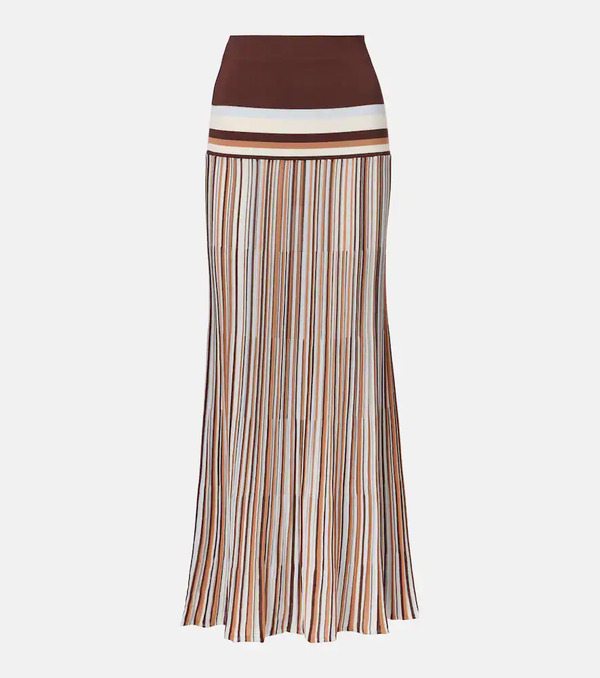  Faithfull Faithfull Citara Striped Cotton-blend Maxi Skirt 