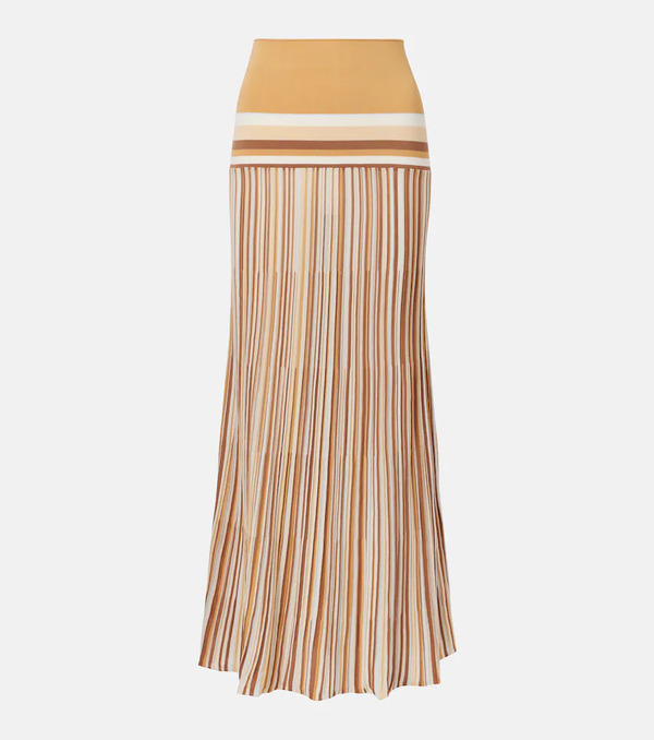  Faithfull Faithfull Citara Striped Cotton-blend Maxi Skirt 