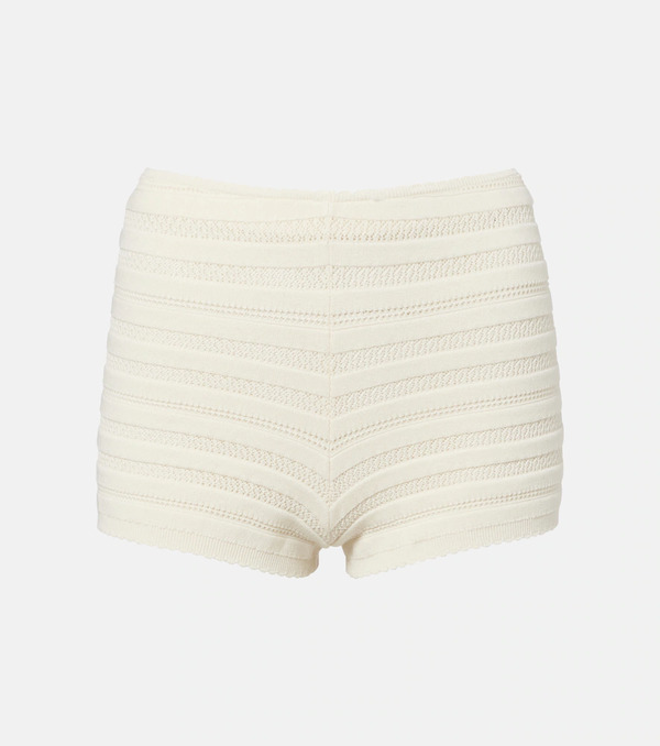  Faithfull Faithfull Duma Pointelle Cotton-blend Shorts 