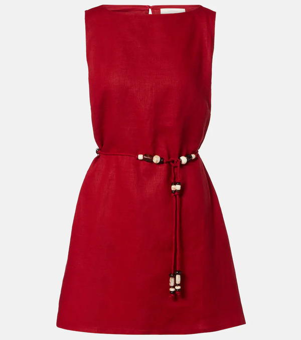  Faithfull Faithfull Liu Belted Linen Minidress 