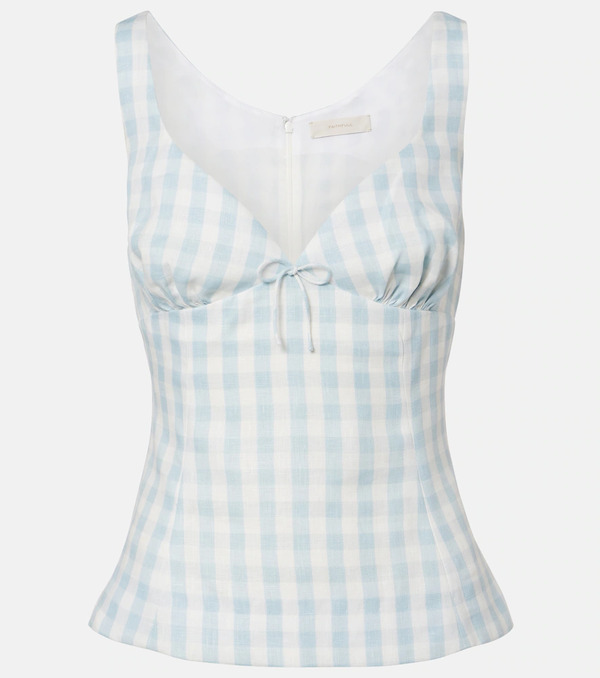  Faithfull Faithfull Martuba Gingham Linen Top 
