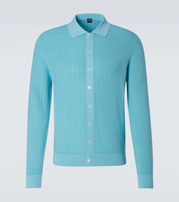  Fedeli Fedeli Matheus Ribbed-knit Cotton Cardigan 