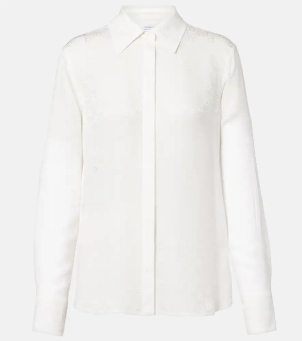  Ferragamo Ferragamo Gancini Silk Crãªpe Shirt 