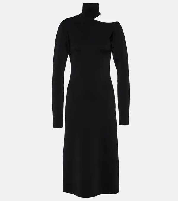  Ferragamo Ferragamo Mockneck Jersey Midi Dress 