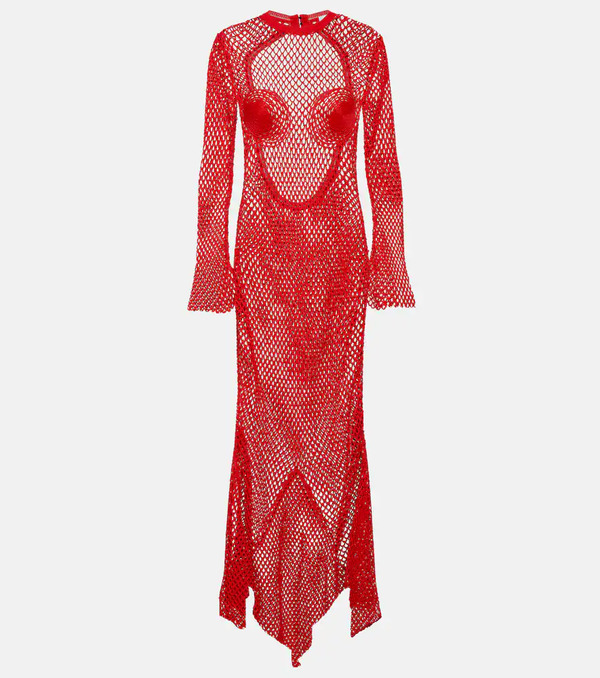  Ferragamo Ferragamo Net Maxi Dress 