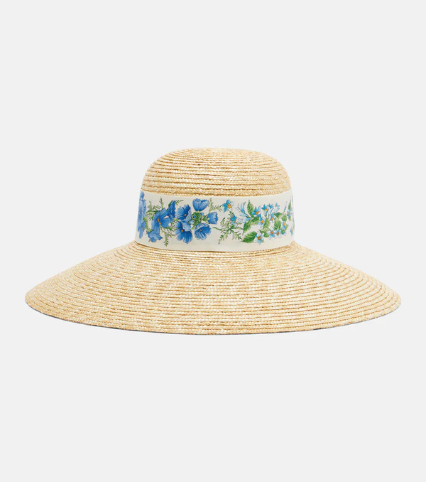  Ferragamo Ferragamo Scarf-detail Raffia Sun Hat 
